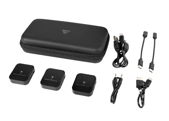 Kit 2 Microfonos Lavalier Game Factor Usb C/2.4ghz/canc De Ruido Negro (mcl650), Game Factor